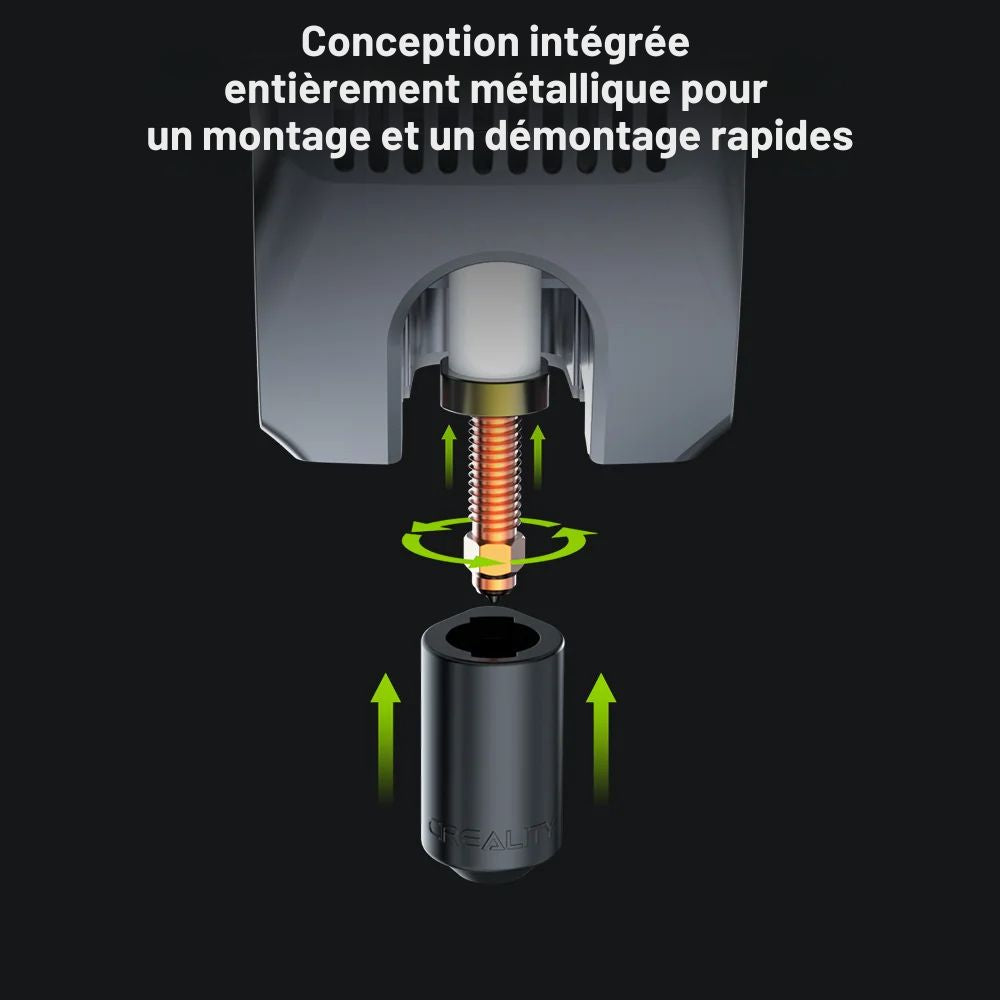Creality Buse 0.6 Mm High-Flow Quick-Swap Pour K2 Plus & Hi Combo – Alliage Titane & Cuivre Trempé