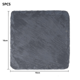 Creality - Sous-verres Carrés en Pierre Noire (Black Square Stone Coasters) - 10 x 10 cm - 5 pcs