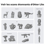 Creality - CR-Scan Otter Lite avec Poignée Lite Bridge - Véritablement sans Fil, Véritablement Illimité