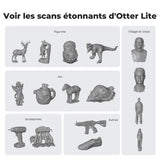 Creality - CR-Scan Otter Lite avec Poignée Lite Bridge - Véritablement sans Fil, Véritablement Illimité