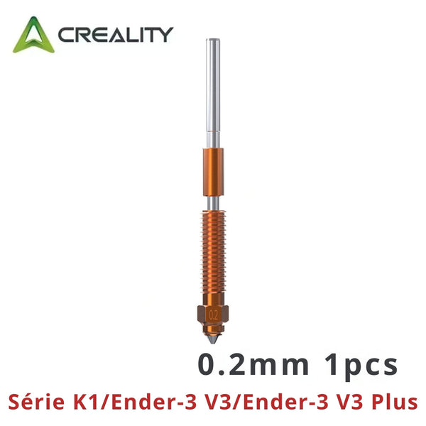 Buse Rubis 0.4 Mm Quick-Swap DUROZZLE – Pour Creality K1C, Ender-3 V3 / Plus – Ultra Résistante Abrasifs