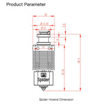 Dimensions hotend spider creality